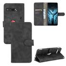 For ASUS ROG Phone 3 ZS661KS Solid Color Skin Feel Magnetic Buckle Horizontal Flip Calf Texture PU Leather Case with Holder & Card Slots & Wallet(Black) - 1