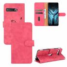 For ASUS ROG Phone 3 ZS661KS Solid Color Skin Feel Magnetic Buckle Horizontal Flip Calf Texture PU Leather Case with Holder & Card Slots & Wallet(Rose Red) - 1