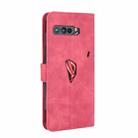 For ASUS ROG Phone 3 ZS661KS Solid Color Skin Feel Magnetic Buckle Horizontal Flip Calf Texture PU Leather Case with Holder & Card Slots & Wallet(Rose Red) - 3