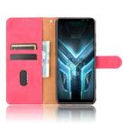 For ASUS ROG Phone 3 ZS661KS Solid Color Skin Feel Magnetic Buckle Horizontal Flip Calf Texture PU Leather Case with Holder & Card Slots & Wallet(Rose Red) - 3
