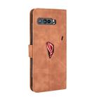 For ASUS ROG Phone 3 ZS661KS Solid Color Skin Feel Magnetic Buckle Horizontal Flip Calf Texture PU Leather Case with Holder & Card Slots & Wallet(Brown) - 3