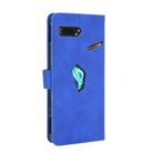 For ASUS ROG Phone II ZS660KL Solid Color Skin Feel Magnetic Buckle Horizontal Flip Calf Texture PU Leather Case with Holder & Card Slots & Wallet(Blue) - 3