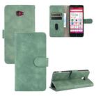 For Kyocera Basio 4 KYV47 Solid Color Skin Feel Magnetic Buckle Horizontal Flip Calf Texture PU Leather Case with Holder & Card Slots & Wallet(Green) - 1