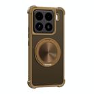 For Xiaomi 15 CD Texture 360 Degree Rotating Holder MagSafe Phone Case(Gold) - 1
