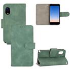 For Rakuten mini Solid Color Skin Feel Magnetic Buckle Horizontal Flip Calf Texture PU Leather Case with Holder & Card Slots & Wallet(Green) - 1