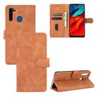 For Blackview A80 Pro Solid Color Skin Feel Magnetic Buckle Horizontal Flip Calf Texture PU Leather Case with Holder & Card Slots & Wallet(Brown) - 1