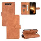 For Blackview BV5500 / BV5500 Pro / BV5500 Plus Solid Color Skin Feel Magnetic Buckle Horizontal Flip Calf Texture PU Leather Case with Holder & Card Slots & Wallet(Brown) - 1