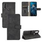 For Oukitel C17 / C17 Pro Solid Color Skin Feel Magnetic Buckle Horizontal Flip Calf Texture PU Leather Case with Holder & Card Slots & Wallet(Black) - 1