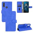 For Oukitel C17 / C17 Pro Solid Color Skin Feel Magnetic Buckle Horizontal Flip Calf Texture PU Leather Case with Holder & Card Slots & Wallet(Blue) - 1