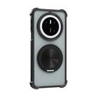 For Huawei Mate 70 CD Texture 360 Degree Rotating Holder MagSafe Phone Case(Black) - 1