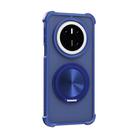 For Huawei Mate 70 CD Texture 360 Degree Rotating Holder MagSafe Phone Case(Blue) - 1