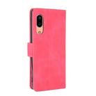 For Sharp Aquos Sense3 Lite SH-RM12 Solid Color Skin Feel Magnetic Buckle Horizontal Flip Calf Texture PU Leather Case with Holder & Card Slots & Wallet(Rose Red) - 3