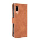 For Sharp Aquos Sense3 Lite SH-RM12 Solid Color Skin Feel Magnetic Buckle Horizontal Flip Calf Texture PU Leather Case with Holder & Card Slots & Wallet(Brown) - 3