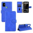 For UMIDIGI Power 3 Solid Color Skin Feel Magnetic Buckle Horizontal Flip Calf Texture PU Leather Case with Holder & Card Slots & Wallet(Blue) - 1