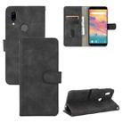 For UMIDIGI A3S Solid Color Skin Feel Magnetic Buckle Horizontal Flip Calf Texture PU Leather Case with Holder & Card Slots & Wallet(Black) - 1