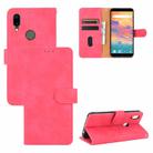 For UMIDIGI A3S Solid Color Skin Feel Magnetic Buckle Horizontal Flip Calf Texture PU Leather Case with Holder & Card Slots & Wallet(Rose Red) - 1