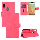 For UMIDIGI A3X Solid Color Skin Feel Magnetic Buckle Horizontal Flip Calf Texture PU Leather Case with Holder & Card Slots & Wallet(Rose Red) - 1