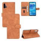 For UMIDIGI F2 Solid Color Skin Feel Magnetic Buckle Horizontal Flip Calf Texture PU Leather Case with Holder & Card Slots & Wallet(Brown) - 1