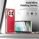 For Huawei Mate X3 Integrated Gold Wire Silver Brocade Plating Phone Case(Red) - 2