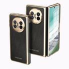 For Huawei Mate X3 Integrated Gold Wire Silver Brocade Plating Phone Case(Black) - 1