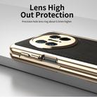 For Huawei Mate X3 Integrated Gold Wire Silver Brocade Plating Phone Case(Black) - 3