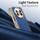 For Huawei Mate X3 Integrated Gold Wire Silver Brocade Plating Phone Case(Blue) - 2