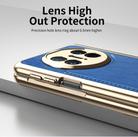 For Huawei Mate X3 Integrated Gold Wire Silver Brocade Plating Phone Case(Blue) - 3
