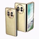 For Huawei Mate X3 Integrated Gold Wire Silver Brocade Plating Phone Case(Gold) - 1