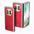 For Huawei Mate X5 Integrated Gold Wire Silver Brocade Plating Phone Case(Red) - 1