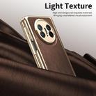 For Huawei Mate X5 Integrated Gold Wire Silver Brocade Plating Phone Case(Brown) - 2