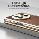 For Huawei Mate X5 Integrated Gold Wire Silver Brocade Plating Phone Case(Brown) - 3