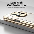For Huawei Mate X5 Integrated Gold Wire Silver Brocade Plating Phone Case(White) - 3
