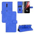 For ZTE Nubia Red Magic 5G Solid Color Skin Feel Magnetic Buckle Horizontal Flip Calf Texture PU Leather Case with Holder & Card Slots & Wallet(Blue) - 1