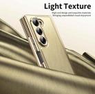 For Samsung Galaxy Z Fold6 Integrated Gold Wire Silver Brocade Plating Phone Case(Gold) - 3