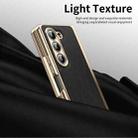 For Samsung Galaxy Z Fold5 Integrated Gold Wire Silver Brocade Plating Phone Case(Black) - 2