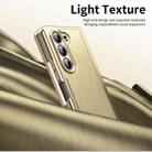 For Samsung Galaxy Z Fold5 Integrated Gold Wire Silver Brocade Plating Phone Case(Gold) - 2