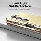 For Samsung Galaxy Z Fold5 Integrated Gold Wire Silver Brocade Plating Phone Case(Gold) - 3