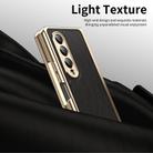 For Samsung Galaxy Z Fold4 Integrated Gold Wire Silver Brocade Plating Phone Case(Black) - 2