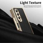 For Samsung Galaxy Z Fold3 Integrated Gold Wire Silver Brocade Plating Phone Case(Black) - 2