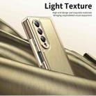 For Samsung Galaxy Z Fold3 Integrated Gold Wire Silver Brocade Plating Phone Case(Gold) - 2