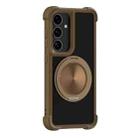 For Samsung Galaxy S25+ 5G CD Texture 360 Degree Rotating Holder MagSafe Phone Case(Gold) - 1