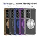 For Samsung Galaxy S25+ 5G CD Texture 360 Degree Rotating Holder MagSafe Phone Case(Gold) - 2