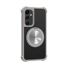 For Samsung Galaxy S23+ 5G CD Texture 360 Degree Rotating Holder MagSafe Phone Case(Grey) - 1