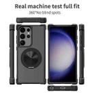 For Samsung Galaxy S23 Ultra 5G CD Texture 360 Degree Rotating Holder MagSafe Phone Case(Black) - 3