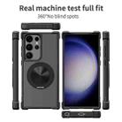 For Samsung Galaxy S23 Ultra 5G CD Texture 360 Degree Rotating Holder MagSafe Phone Case(Grey) - 3