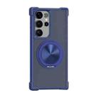 For Samsung Galaxy S23 Ultra 5G CD Texture 360 Degree Rotating Holder MagSafe Phone Case(Blue) - 1