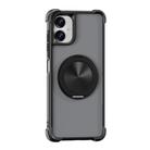 For Samsung Galaxy A06 5G / 4G CD Texture 360 Degree Rotating Holder MagSafe Phone Case(Black) - 1
