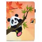 For iPad Air 2022 / 2020 10.9 Colored Drawing Stitching Horizontal Flip Leather Case with Holder & Card Slots & Sleep / Wake-up function(Panda) - 1