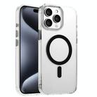 For iPhone 15 Pro Max High Transparency TPU Hybrid PC MagSafe Magnetic Phone Case(Black) - 1