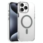 For iPhone 15 Pro Max High Transparency TPU Hybrid PC MagSafe Magnetic Phone Case(Grey) - 1